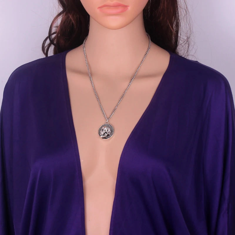 Vintage Ethic  Letter Skull Necklace  Fashion Punk Christmas Skeleton Necklaces for Women and Men