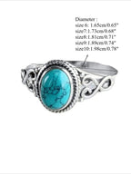 Women's Imitation Turquoise Ring Design, Valentine's Day Gift, Bridal Wedding Engagement Jewelry, Daily Wear Decorative Accessories