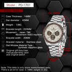 PAGANI DESIGN 2026 New Light Tan Retro Quartz Watch For Men Sports Chronograph AR Sapphire Crystal Luminous Wrist Watch Men VK63