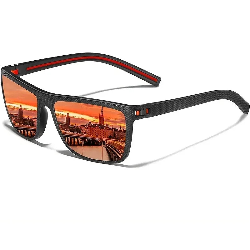 Square Polarized Sunglasses for Men and Women Lightweight Frame Sun Glasses with UV Protection mbzr