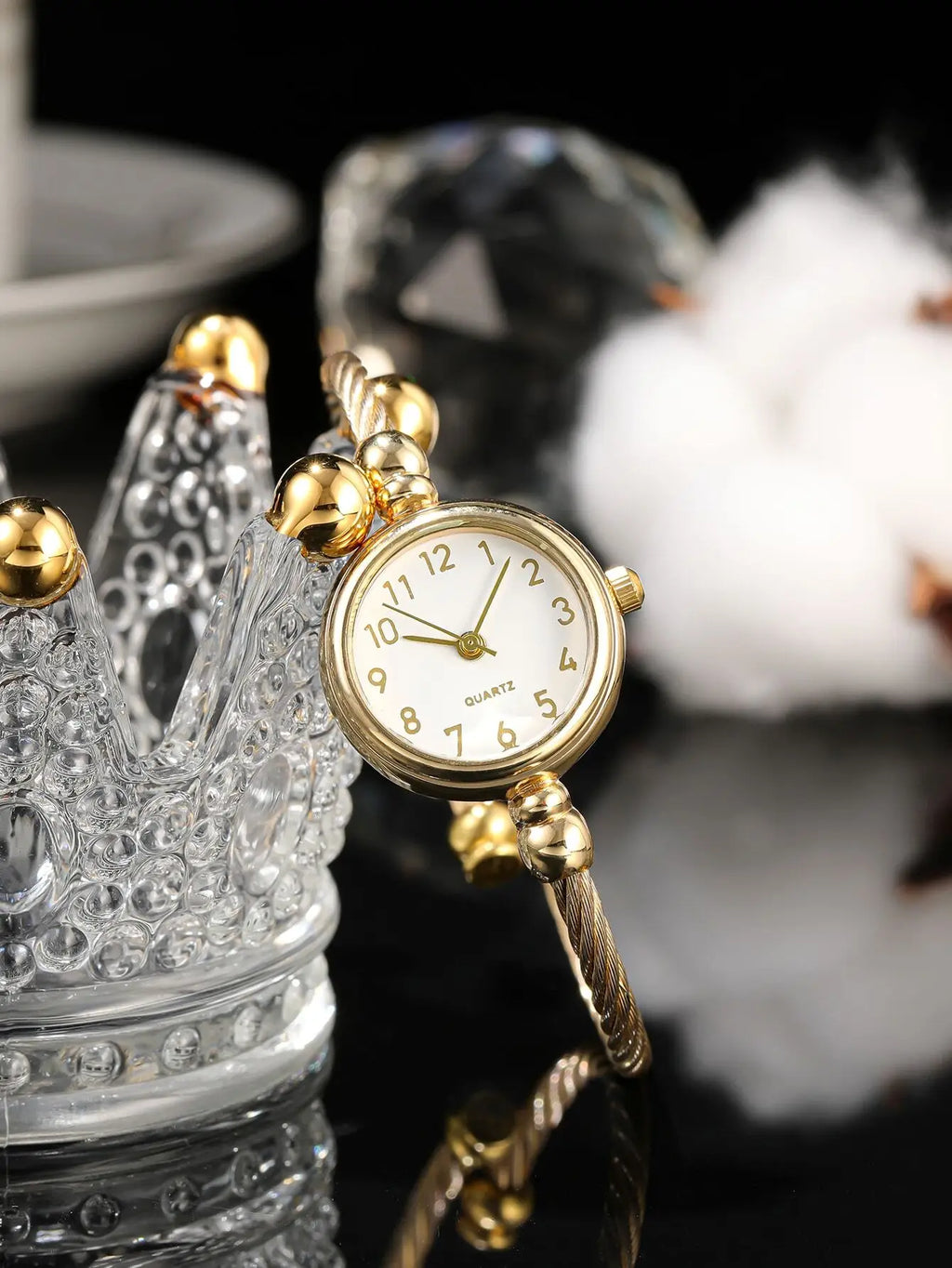 1pc Vintage Retro Roman Numeral Women Quartz Wrist Watch mbzr