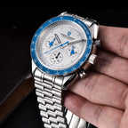 PAGANI DESIGN 2026 New Moon Luxury Quartz Watch For Men Sports Chronograph AR Sapphire crystal Luminous  leisure Wrist watch For Men Local delivery
