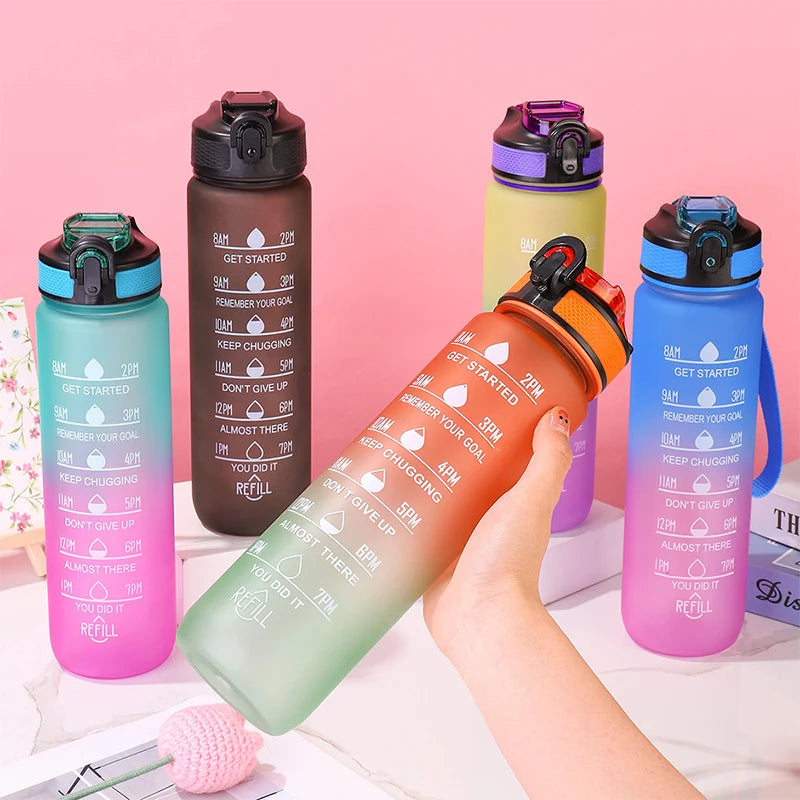 BPA Free Leak Proof Sports Water Bottle - High Quality Portable Shatterproof Cup for Hiking Travel Gym 1000ml mbzr