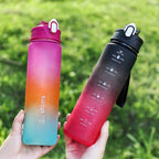 Large-Capacity 800ml Sports Water Bottle with Straw & Scale for Outdoor Fitness Camping Travel Car Bicycle mbzr