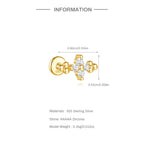 925 Sterling Silver Full Ear Dainty Piercing Ear Lobe Stud Earring for Women Helix Flat Earring Ear Bone Studs Fine Jewelry mbzr