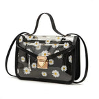 Womens Diagonal Straddle Shoulder Bag Cute Print Small Square Bag Popular Fashion Transparent Crossbody Bag mbzr
