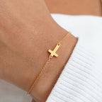 1 piece stylish and simple whole body stainless steel cross accessories women's chain bracelet suitable for daily wear