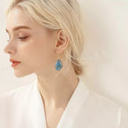 Labradorite Stone Earrings for Women Natural Stone Charm Dangle Earrings for Girls Jewelry for Birthday Party Gift DropShipping