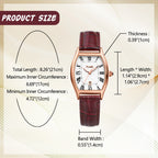 Waterproof Women Watch Leather Strap Roman Numeral scale Quartz Watch Rectangular Women's Fashion Exquisite Small Watch mbzr