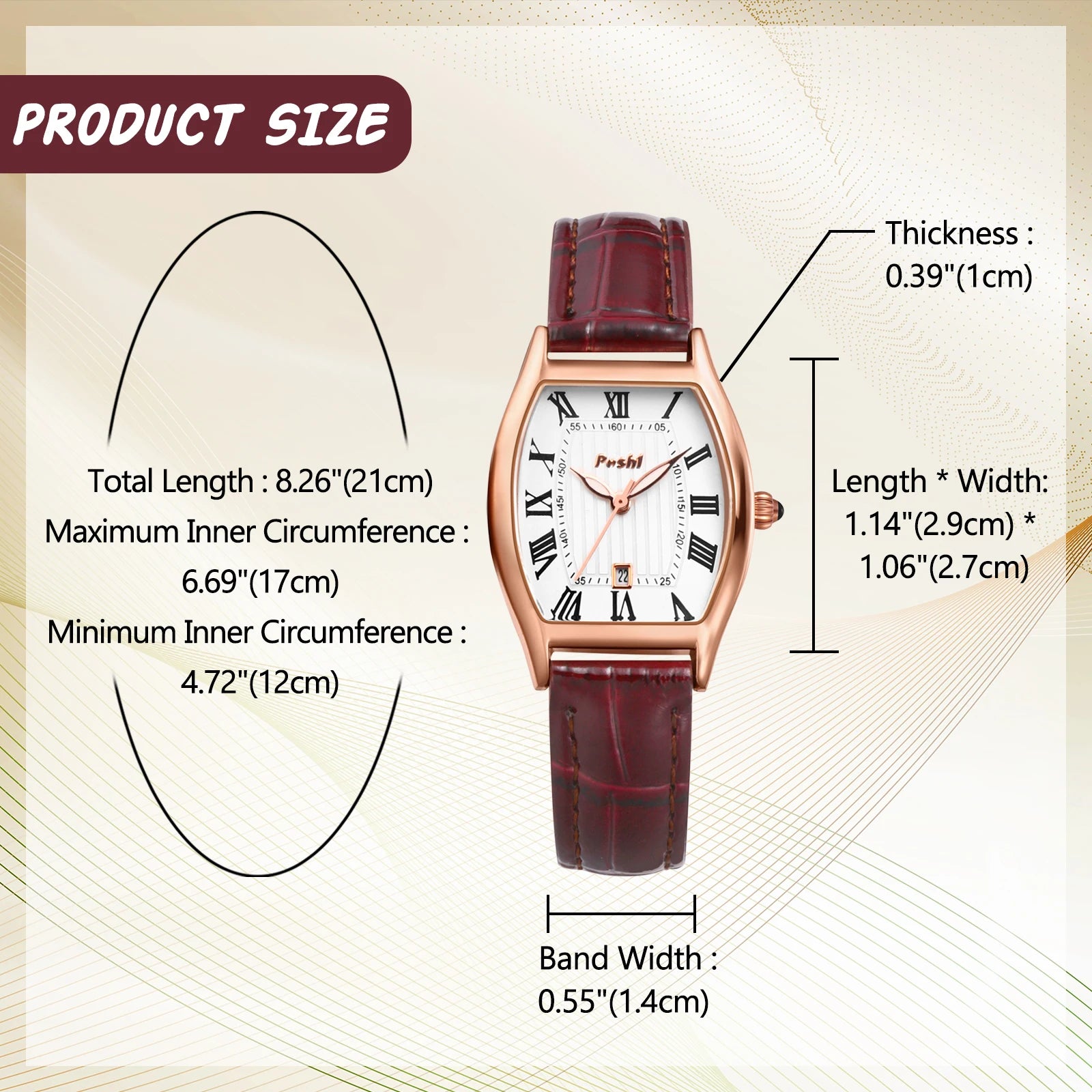 Waterproof Women Watch Leather Strap Roman Numeral scale Quartz Watch Rectangular Women's Fashion Exquisite Small Watch mbzr
