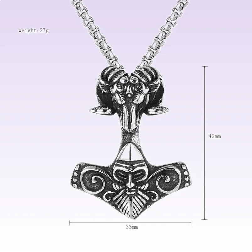 2025 New Hip Hop Retro Titanium Steel Necklace Stainless Steel Claw Totem Pendant