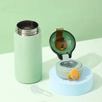 304 Stainless Steel Thermos Cup with Straw, 320/460ml Insulated Water Bottle, Leak Proof Travel Mug Vacuum Flask mbzr