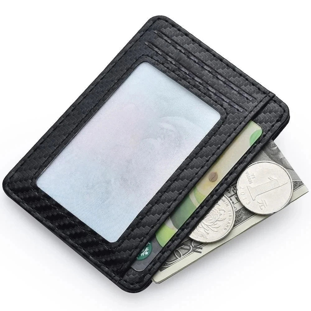 Men's Slim Thin Minimalist Front Pocket Wallets Men Anti Rfid Blocking Protected Magic ID Credit Card Holder PU Leather Wallets mbzr