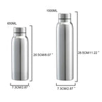 Portable Sports Water Bottle 650ML 1000ML Stainless Steel Single Wall Large Capacity Kettle Outdoor Bicycle Sports Drinking mbzr