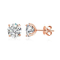 Smyoue 0.2-3CT Moissanite Stud Earrings Rose Gold S925 Silver Lab Diamond Women Wedding Sparkling Jewelry