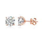 Smyoue 0.2-3CT Moissanite Stud Earrings Rose Gold S925 Silver Lab Diamond Women Wedding Sparkling Jewelry