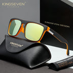 KINGSEVEN Sports Square Frames Sunglasses Women Men Driving Polarized UV400 Outdoor Protective Fashion Glasses Causal Eyewear