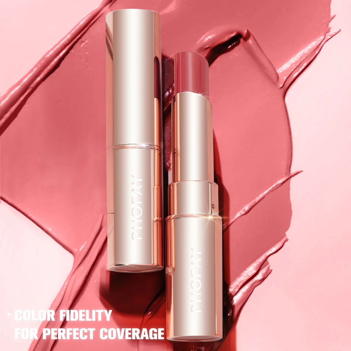 PHOFAY 8- Lipstick red brown lipstick waterproof moisturizing mirror lipstick lip gloss natural long-lasting makeup Valentine's mbzr