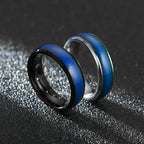 1PCs Changing Color Stainless Steel Rings Women Mood Emotion Feeling Temperature  6MM Width Ring For Men Couples Fashion Jewelry Gift