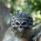 Bold Statement Skull Ring For Men - Solid Steel Vintage Design, Gothic Motorcycle & Punk Rock Jewelry