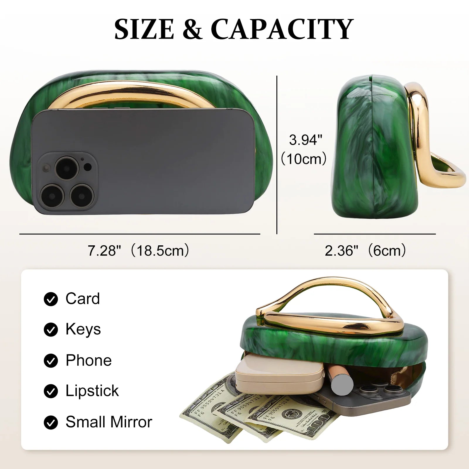 Acrylic Luxury Box Clutch Handbag For Women Evening Banquet Bags Wedding Party Chain Crossbody Shoulder Bag Ladies Dinner Purses