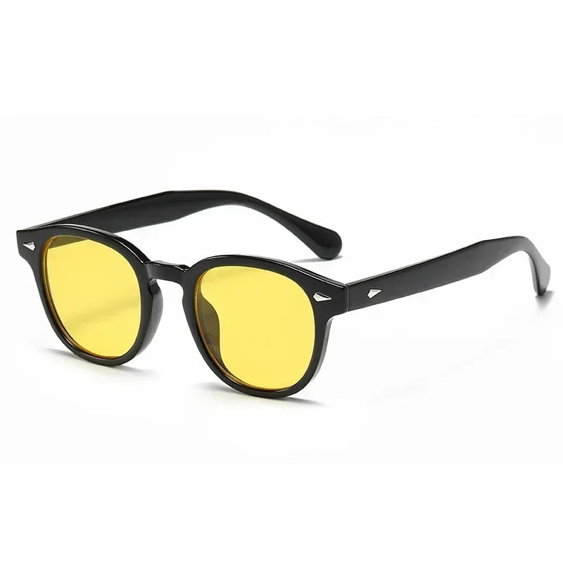 JNPCXI Quality New Retro Round Sunglasses Women Fashion Rivets Decoration Shades UV400 Men Punk Leopard Sun Glasses mbzr