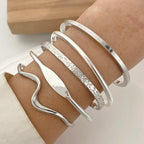 1pc  925 Sterling Silver Bracelets for Women Chain Accessories Trend Vintage Simple Heart Pendant Party Jewelry Gift mbzr