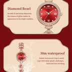 OLEVS 5630 Women Watch Luxury Brand Diamond Watch Date Waterproof Clock Quartz Watch Exclusive Blessing Bracelet Women Watch mbzr