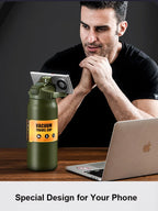 Portable Thermos with Straw 304 Stainless Steel Thermal Mug Tumbler Coffee Cup Sports Vacuum Flasks Cold and Hot Water Bottle mbzr