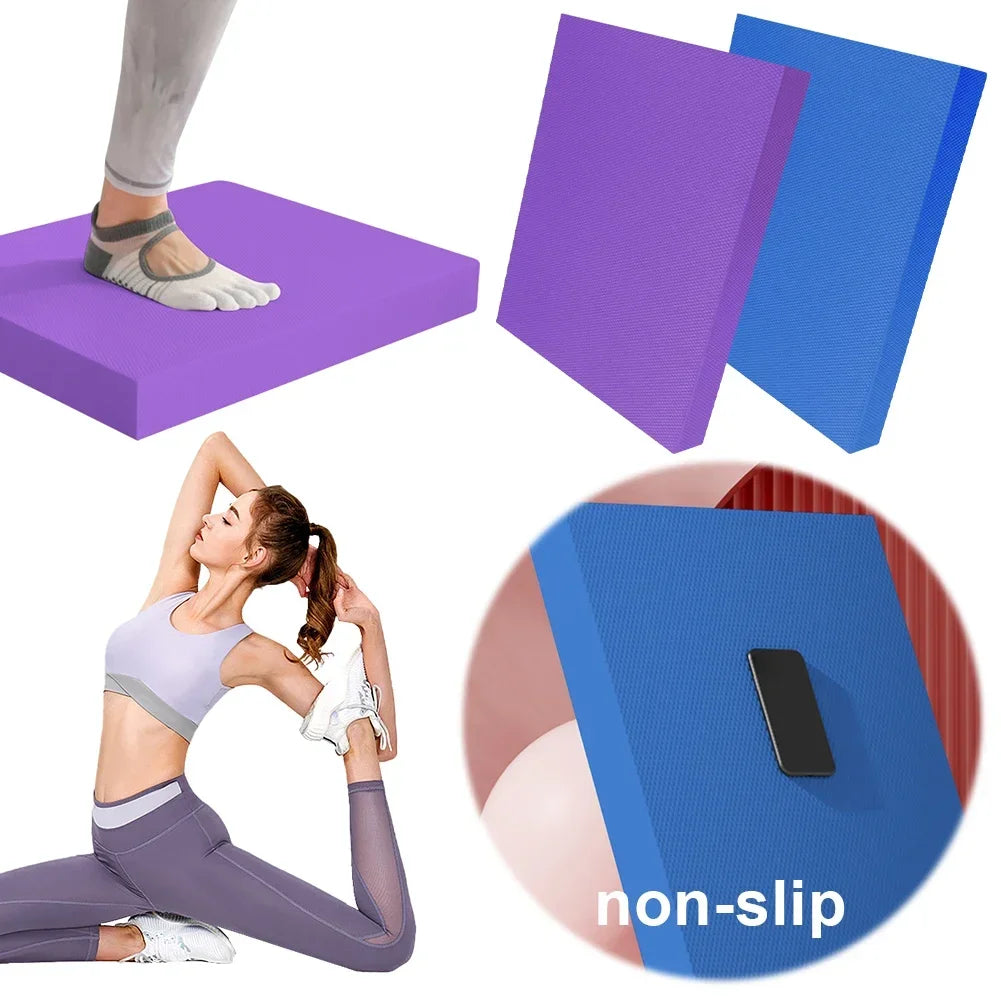 Non Slip Foam Yoga Balance Pad Stability Training Cushion Fitness Workout Floor Mat for Home Gym Pilates Core Strength Exercise Supplies mbzr