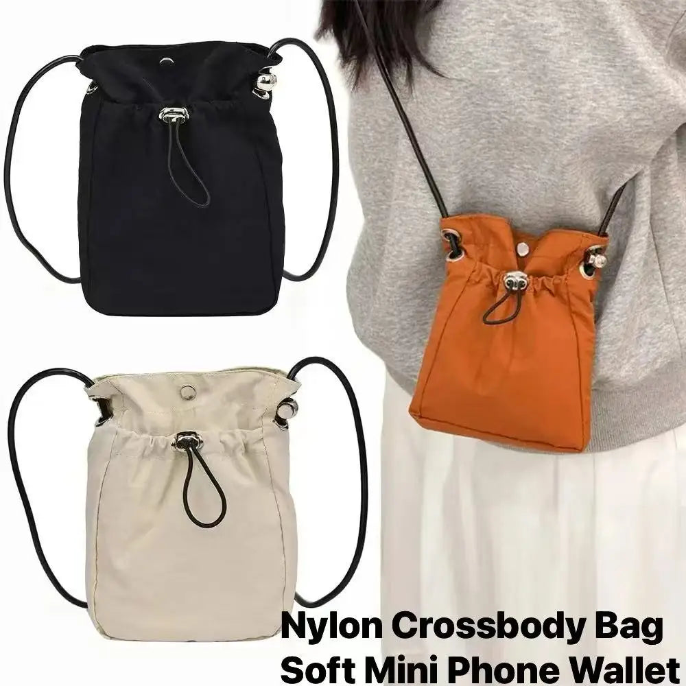 Nylon Crossbody Bag Soft Mini Phone Wallet Multifunctional Square Shoulder Bag Crossbody Purse Canvas Purse Messenger Bag mbzr