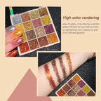16 Colors Ultra Sparkle Glitter Eyeshadow Palette Waterproof Long-Lasting Highly Pigmented Shimmer Makeup,Party Cosmetics mbzr