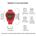 YaLaLuSi Unique Triangle Men Watch Silicone Strap Chronograph Quartz Wristwatch Fashion Sport Waterproof Male Clock Gift