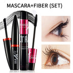 Gecomo Silk Fiber Eyelash Gel Double Tube Set - 24H Waterproof Smudge-proof Thick Volumizing Lengthening No Clumping Mascara mbzr