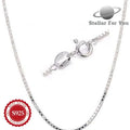925 Sterling Silver Fashion Box Chain Necklace, Suitable for Men and Women, Multiple Chain Sizes, Stackable, Perfect for Valentine's Day, Mother's Day, Birthday Party Gifts for Him/Her/Girlfriend
