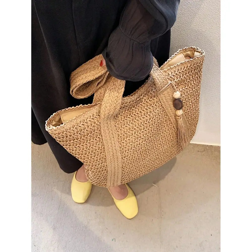 Arrival Fashionable Woven Beach Tote Bag With Elegant Design For Travel Or Daily Use Bohemian Style Shoulder Hand Bag With Tass mbzr