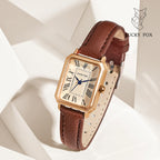 Fashion Retro Digital Dial Casual Watches Square Leather Strap Fashionable Clock Quartz Wristwatch for Women Gift mbzr