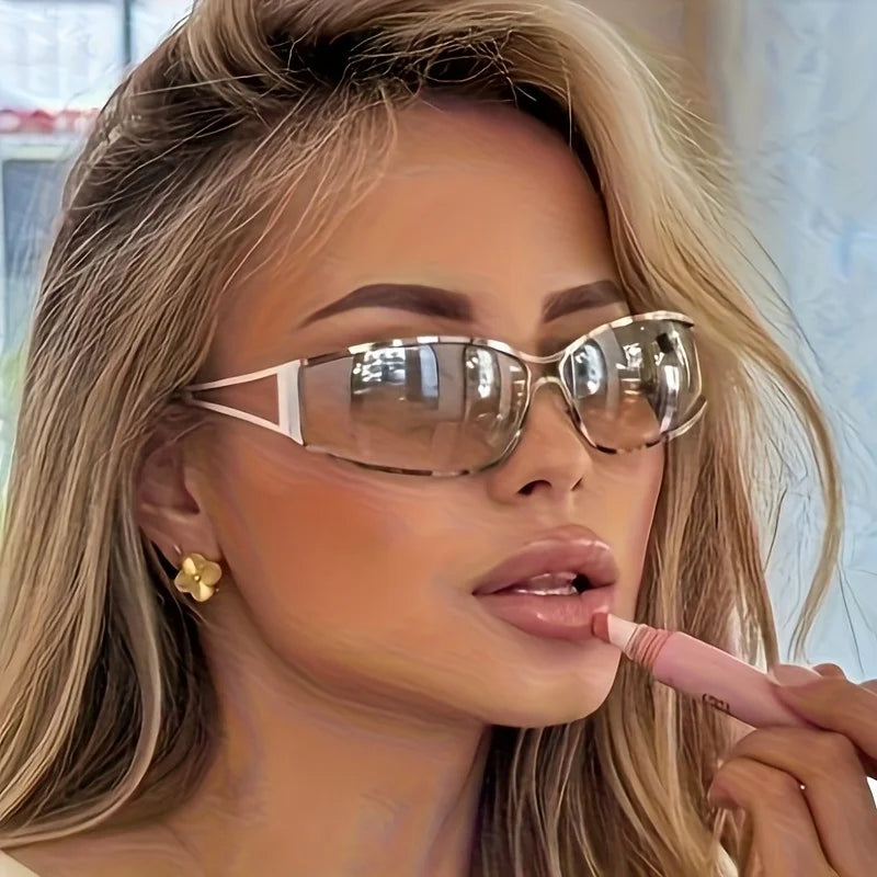 1 new European and American style high-end future technology-feeling color-changing sunglasses, personalized trend eye protection sunglasses, unisex