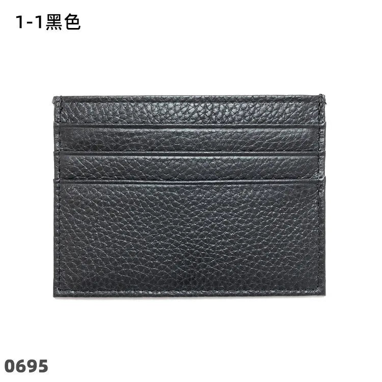 Cowhide Card Holder Woman Man Fashion Slim Mini Card Bag Genuine Leather Engrave Name Luxury Casual Purse