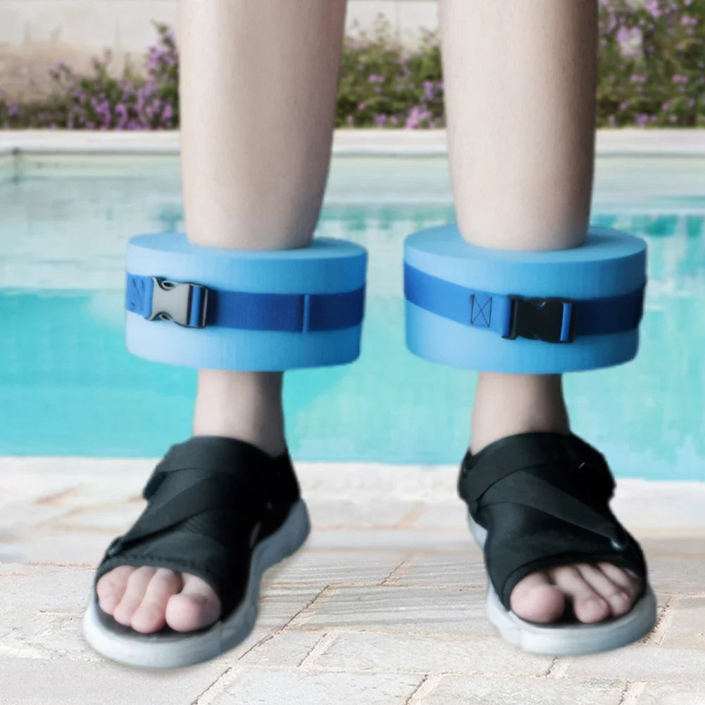 1/2pcs Foam Swimming Floating Rings Solid Color Ankles Arms Floats With Quick Release Buckle Swim Training Equipment Accessories mbzr