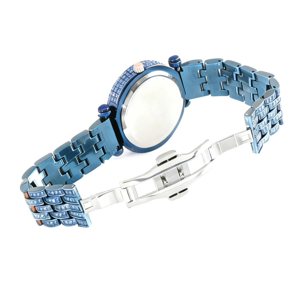 Ladies Rose Gold Rotating Dial Quartz Watch with Zircon, Stylish Luxury Design, Elegant and Fun, Perfect for Daily Wear mbzr