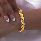 Trendy Watch Strap Bracelet for Women,Waterproof Stainless Steel Bracelets,Fashion Jewelry Party Gifts