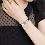 Anime Death Note Black Silicone Cuff Bangle Stainless Steel Bracelets Gift Jewelry for Women and Men Fans Collection