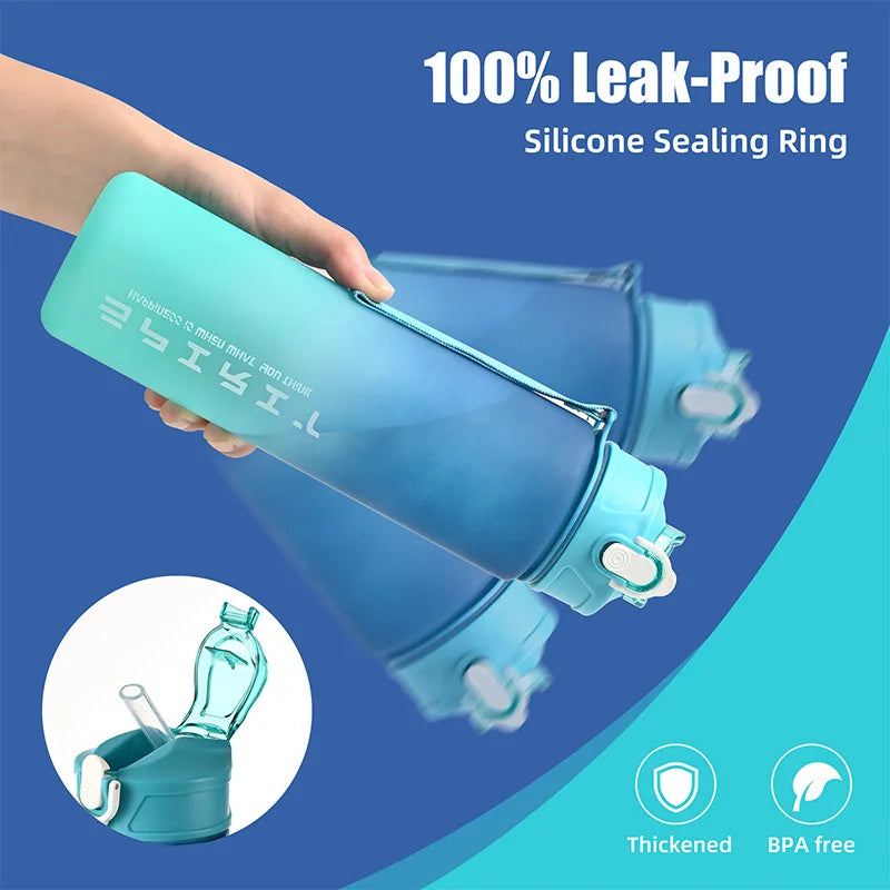 1PCS 800ML Large Capacity Sports Water Bottle Leak Proof Colorful Plastic Cup Drinking Outdoor Travel Portable Gym Fitness Jugs mbzr