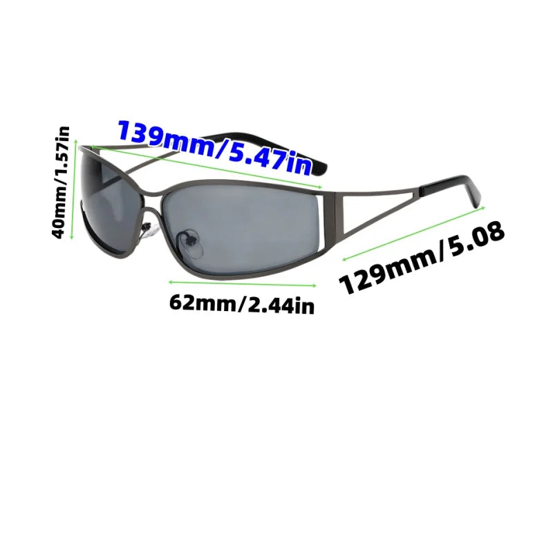 1 new European and American style high-end future technology-feeling color-changing sunglasses, personalized trend eye protection sunglasses, unisex