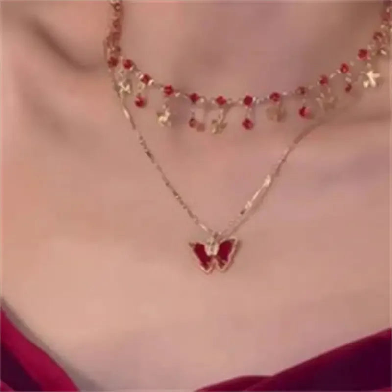Luxury Crystal Butterfly Pendant Necklace for Women