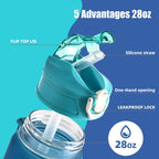 1PCS 800ML Large Capacity Sports Water Bottle Leak Proof Colorful Plastic Cup Drinking Outdoor Travel Portable Gym Fitness Jugs mbzr