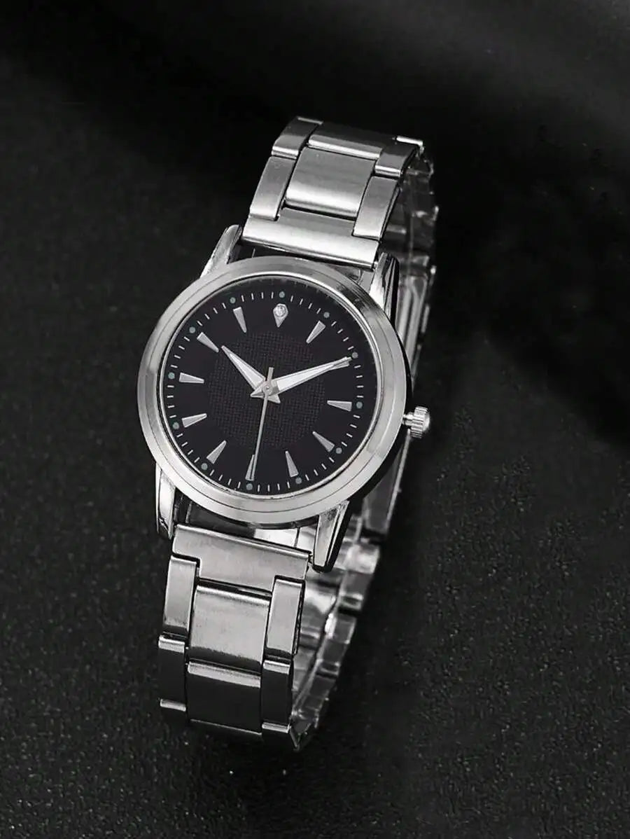 3pcs Unisex Alloy Quartz Casual Sports Watches, More Suitable For Small Women's Wrist