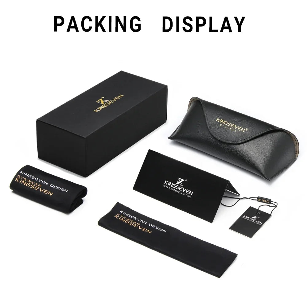 KINGSEVEN Pilot Sunglasses Fashion Glasses Polarized UV400 Driving Outdoor Anti-Glare Trendy Eyewear