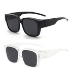 2PC Lightweight Oversized Over Glasses Sunglasses for Women Men Square Fit Over Polarized Sun Glasses UV400 T04
